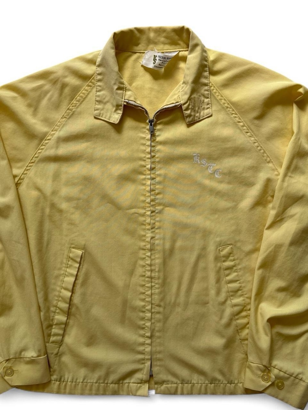 Vintage Velva sheen lightweight zip up jacket talon zipper true vtg 60s 70s